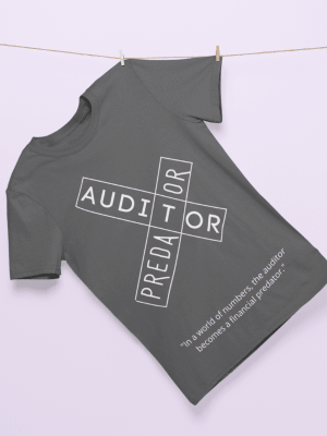 Pure Cotton Round Neck Half Sleeve Unisex T-Shirt | Auditor Predator Design