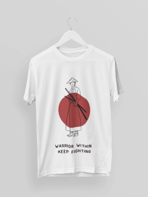 Pure Cotton Round Neck Half Sleeve Unisex T-Shirt | Warrior Within Design