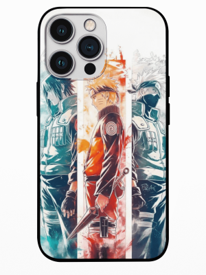 Naruto Kakashi Sasuke Hybrid Protection (Metal+TPU) Back Case Cover