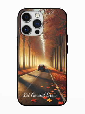 Car Driving Back View Fall Season Mobile Back Case Cover