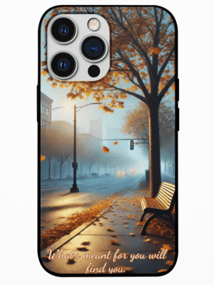 Bench on a Solitary Road Fall Season Mobile Back Case