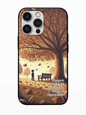 A Boy Standing Near Bench Fall Season Mobile Back Case