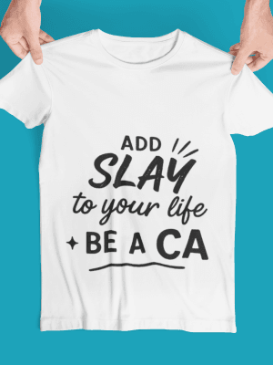 Be a CA | Pure Cotton Round Neck Half Sleeve Unisex T-Shirt
