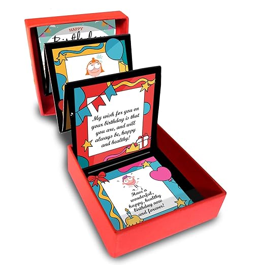 exciting Lives - Birthday Messages Popup Gift Box - Gift for Birthday, Anniversary, For Friends, Boyfriend, Girlfriend, Husband, Wife, Siblings - 8 x 8 x 2.5 cm 3 exciting Lives - Birthday Messages Popup Gift Box - Gift for Birthday, Anniversary, For Friends, Boyfriend, Girlfriend, Husband, Wife, Siblings - 8 x 8 x 2.5 cm - Image 3