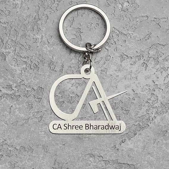Tempt - Chartered Accountant - CA Personalized Keychain - Stainless Steel Customizable Engraved Key Ring with Names - Best Gift For CA 2 Tempt - Chartered Accountant - CA Personalized Keychain - Stainless Steel Customizable Engraved Key Ring with Names - Best Gift For CA - Image 2