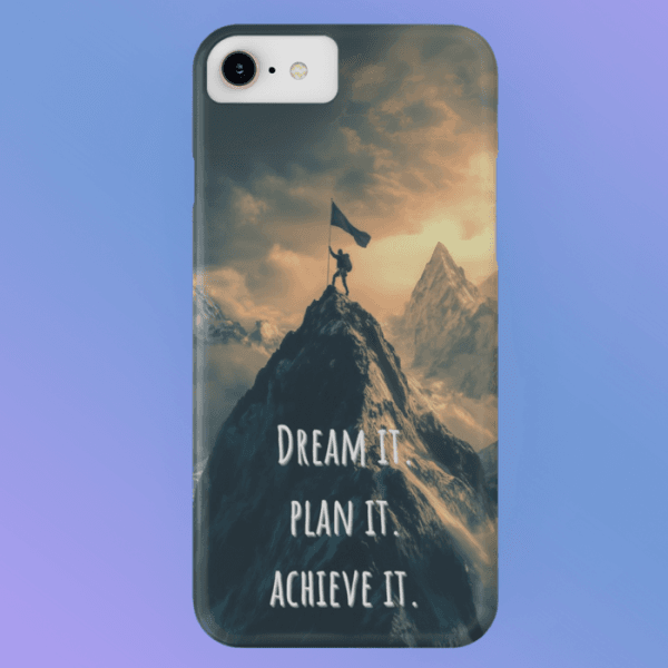 Dream It Plan It Achieve It Motivational Mobile Back Cover - Image 4