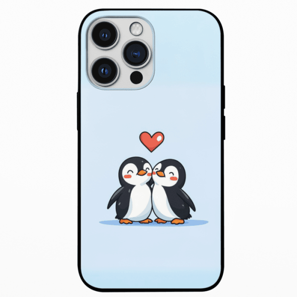 Cute Penguin Love Couple Mobile Back Cover