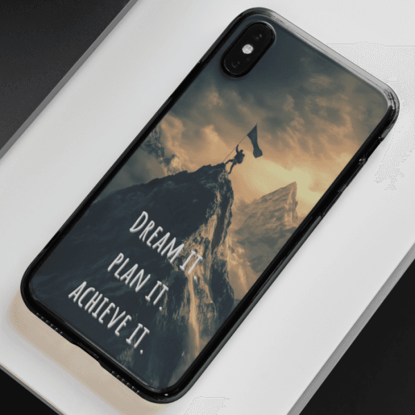 Dream It Plan It Achieve It Motivational Mobile Back Cover - Image 2