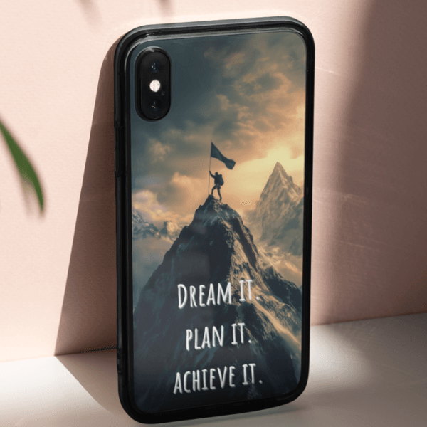 Dream It Plan It Achieve It Motivational Mobile Back Cover - Image 3