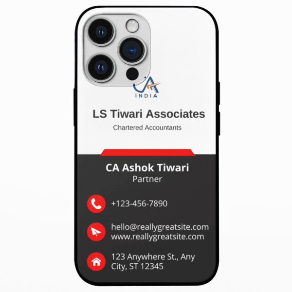 Professional Visiting Card Design Glossy Metal + TPU Mobile Back Cover - Image 3
