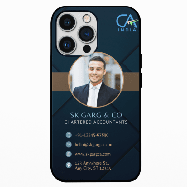 Professional Visiting Card Design Glossy Metal + TPU Mobile Back Cover - Image 4
