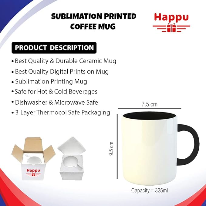 Happu - Happy Friendship Day Coffee Mug with 1 Friendship Band, Tere Jaisa Yaar Kahan Rat & Cat, Friendship Day Gift for Women|Mens, Friendship Day Gift for Boy|Girl|Colleagues, 325 ML(11Oz),5902-BK 2 Happu - Happy Friendship Day Coffee Mug with 1 Friendship Band, Tere Jaisa Yaar Kahan Rat & Cat, Friendship Day Gift for Women|Mens, Friendship Day Gift for Boy|Girl|Colleagues, 325 ML(11Oz),5902-BK - Image 2