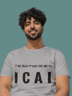 Big 4 for me | Pure Cotton Round Neck Half Sleeve Unisex T-Shirt