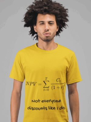 Net Present Value | Pure Cotton Round Neck Half Sleeve Unisex T-Shirt