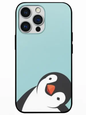 Peekaboo Penguin Mobile Back Cover