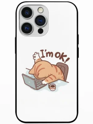 Overworked Cat Mode Mobile Back Cover
