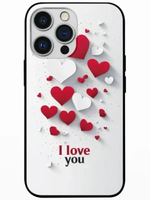 Words Wrapped in Hearts Mobile Back Cover