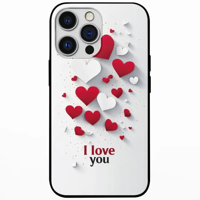 Words Wrapped in Hearts Mobile Back Cover